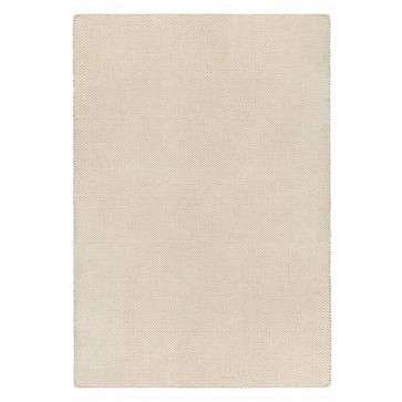 Webteppich Dochtwolle FLAT beige